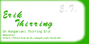 erik thirring business card